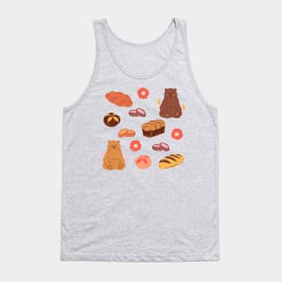 Adorable Bears and Bread Tank Top